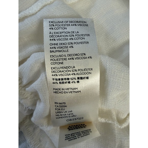 Free People Large Boho Cream Lace Tunic Shift Dress Fairy Festival Swim Pockets - Picture 9 of 9